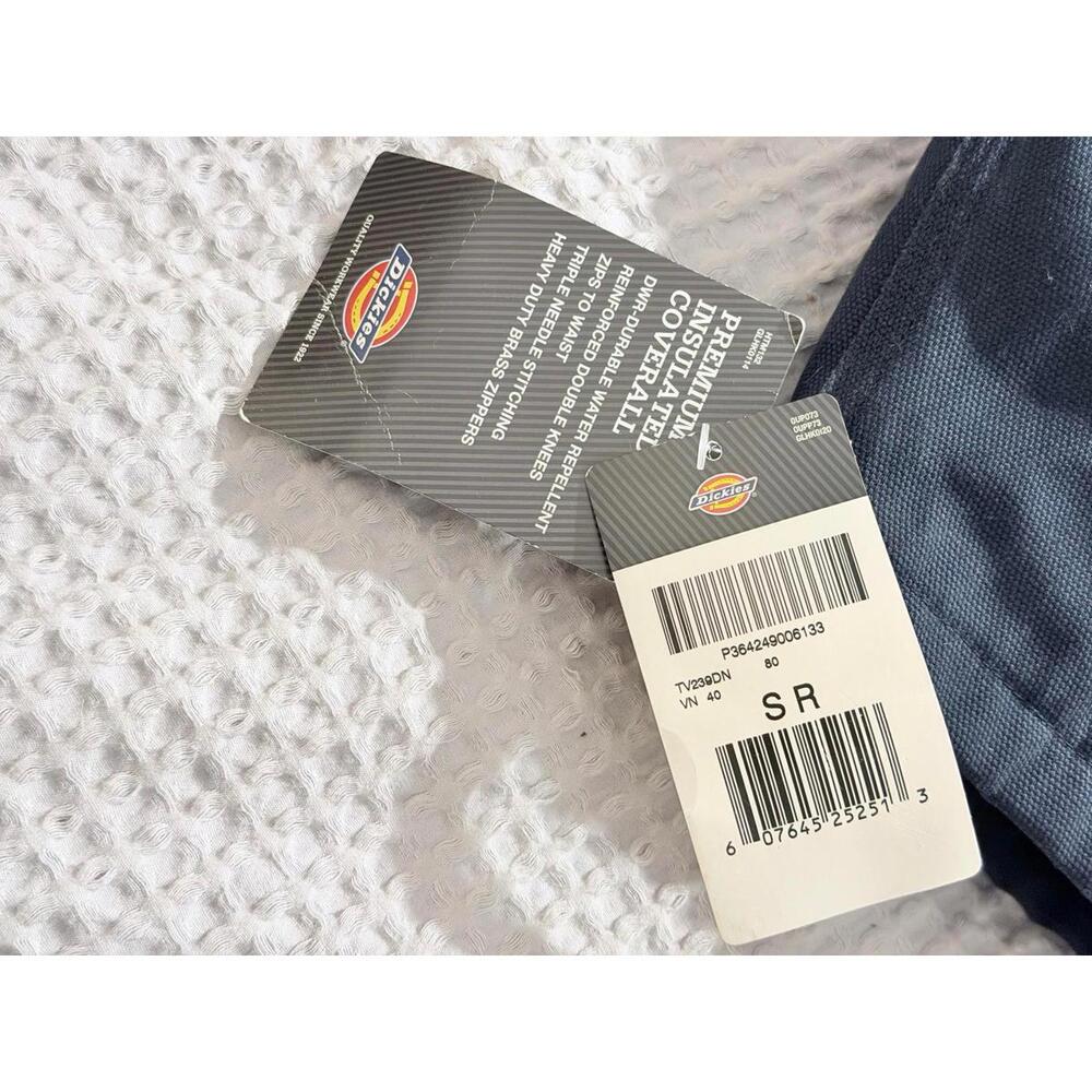 NWT Dickies Insulated Navy Work Coveralls with Quilted Lining  - Size Small - Picture 8 of 9